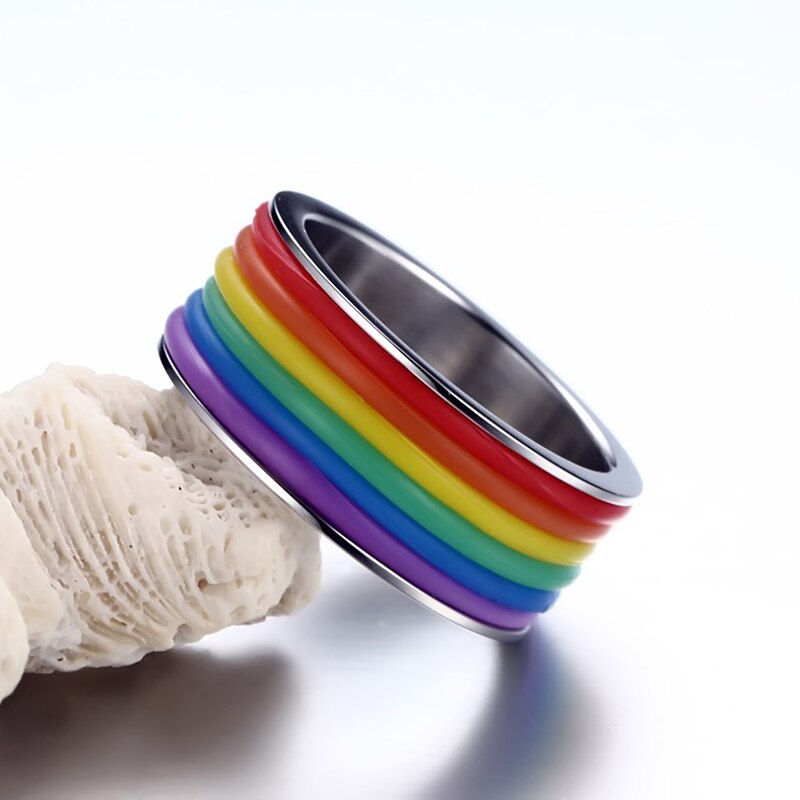 PrideOutlet > Rings > Classic Rainbow Pride Silicone Ring